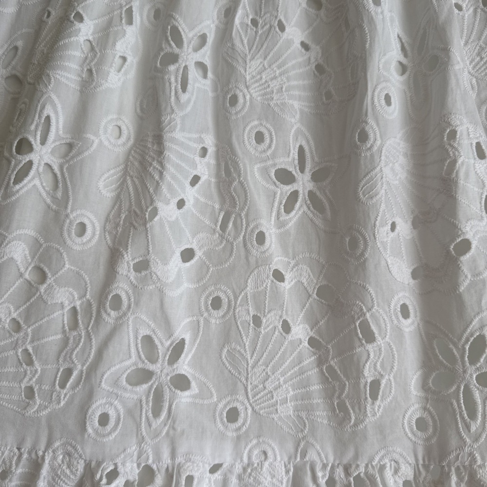 Lilly Pulitzer Windslow Resort White Sealife Eyelet Tiered Maxi Skirt 12 MSRP198 - Picture 2 of 9